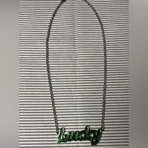 glitter St. Patrick’s Day ‘lucky’ necklace